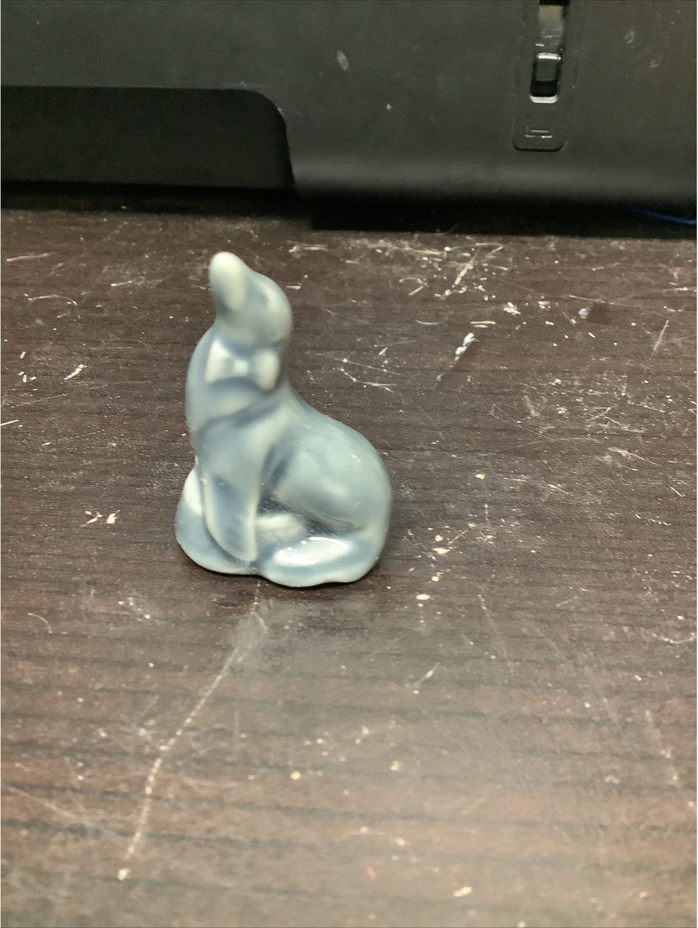 Vtg Wade Whimsies Figurine England Gray - Miniature Grey Seal In bowtie Circus